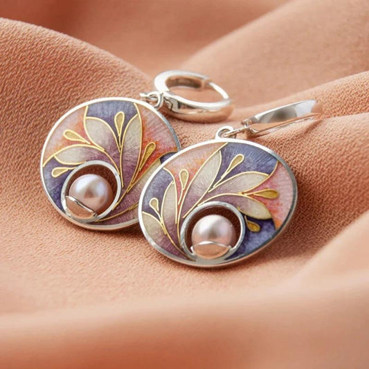 Aros de acrílico elegantes con perlas