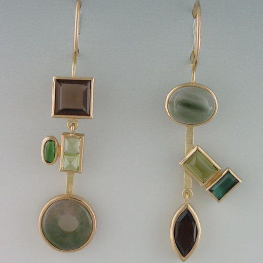 Pendientes Elegantes Vintage de Cristal Bosque de Baumelnden
