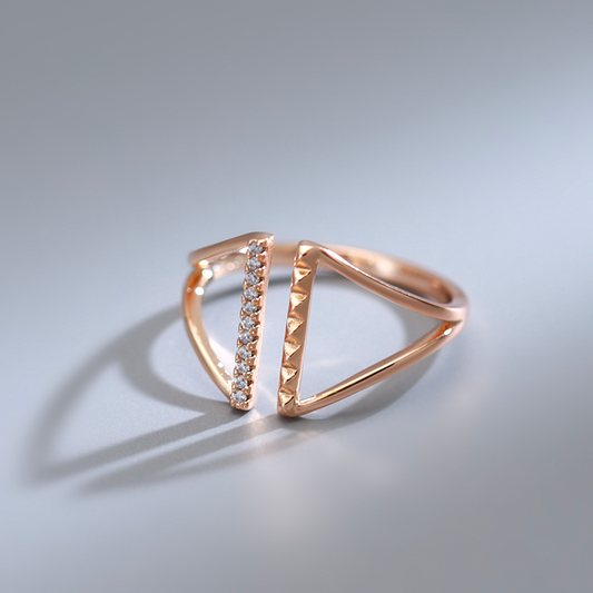 Anillo abierto de circonita elegante para momentos inolvidables