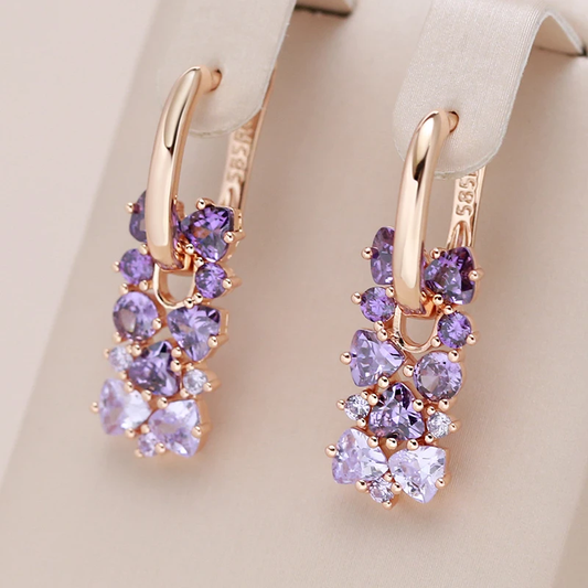 Pendientes de Elegancia Malva Chic