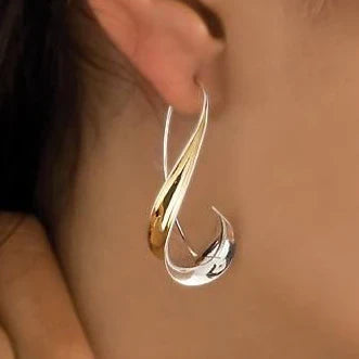 Elegantes Vintage-Pendientes en diseño dorado atemporal