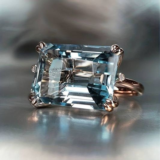Pendientes de plata vintage elegantes con piedras de circonita azul brillantes